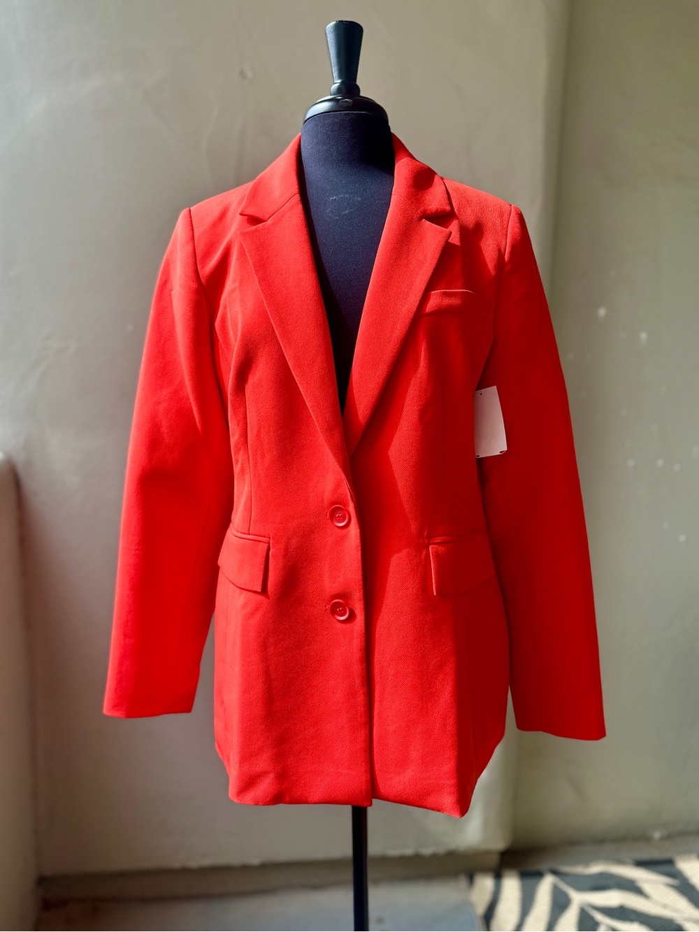 OPEN EDIT Orange-Red Tailored Two Button Blazer Jacket XL